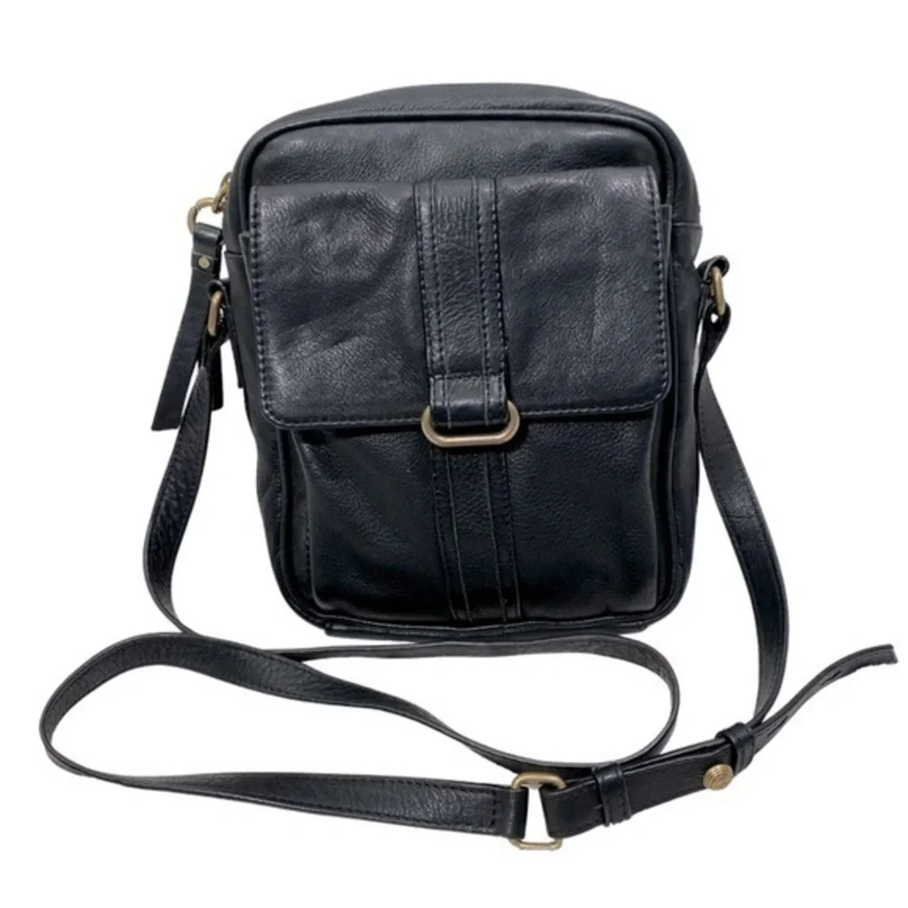 ALCO women’s genuine leather crossbody bag Color Black